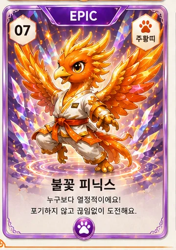 주황띠 수호령 불꽃 피닉스